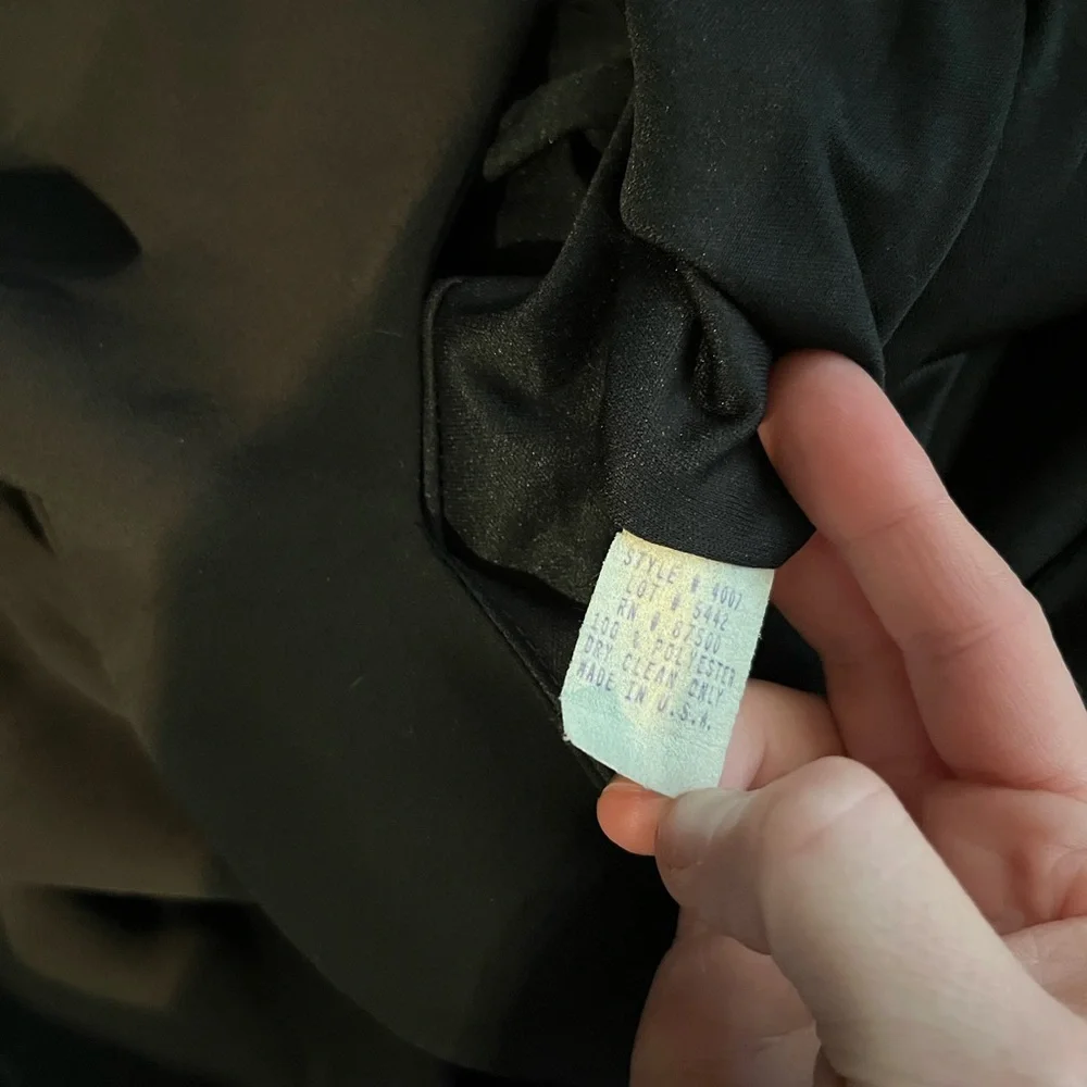 Y2K Vintage Alyn Paige Black Empire Waist Maxi Formal Dress Fairy Whimsigoth - Picture 10 of 12